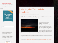 Screenshot des Blogs Living the future