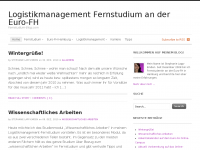 Screenshot des Blogs Mein Logistikmanagement Fernstudium an der Euro-FH