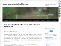 Screenshot des Blogs www.grenzkriminalität.de