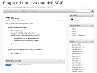 Screenshot des Blogs Blog rund um Java und den SCJP