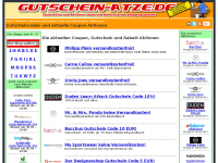 Screenshot des Blogs gutschein-atze.de