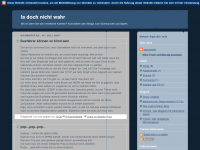 Screenshot des Blogs Is doch nicht wahr