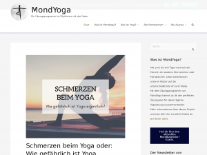 Screenshot des Blogs MondYoga