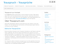 Screenshot des Blogs Trauspruch – Trausprüche