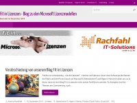 Screenshot des Blogs Fit in Lizenzen