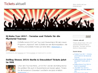 Screenshot des Blogs Tickets aktuell
