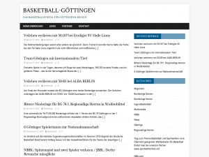 Screenshot des Blogs Basketball Göttingen