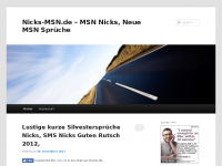 Screenshot des Blogs Nicks-MSN.de – Nicks für MSN!
