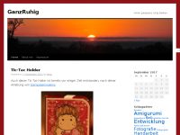 Screenshot des Blogs Ganz ruhig