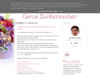 Screenshot des Blogs Caros Zuckerzauber
