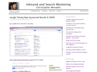 Screenshot des Blogs Suchmarketing | Christopher Wendels
