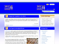 Screenshot des Blogs Infos zu SEO, Gestaltung und WordPress