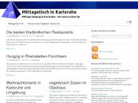 Screenshot des Blogs Mittagstische in Karlsruhe