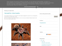 Screenshot des Blogs Vogelspinnen / Spinnentiere