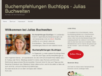 Screenshot des Blogs Buchempfehlungen Buchtipps – die schönsten Romane