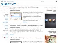 Screenshot des Blogs »»» QuarkStar