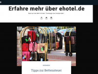 Screenshot des Blogs Hotels & Mehr – das Blog der ehotel AG
