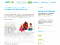 Screenshot des Blogs Traumhafter Familienurlaub, Reiseangebote und Infos bei mitkid