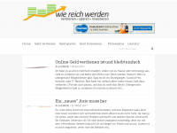 Screenshot des Blogs Wie Reich werden