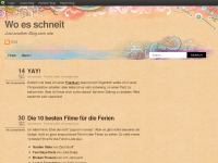 Screenshot des Blogs Wo es schneit