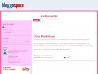 Screenshot des Blogs Praktikumsplätze