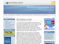 Screenshot des Blogs Ratgeber Druck