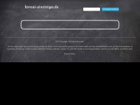 Screenshot des Blogs Bonsai für Einsteiger
