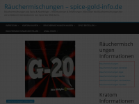 Screenshot des Blogs Räuchermischungen – Spice Gold & Co.