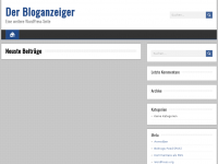 Screenshot des Blogs Der Bloganzeiger