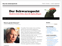 Screenshot des Blogs Der Schwarzspecht