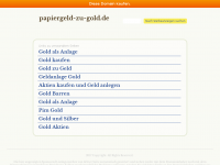 Screenshot des Blogs Tauschbörse Geld zu Gold
