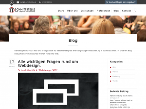 Screenshot des Blogs web design Wiesbaden