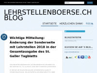 Screenshot des Blogs Lehrstellenboerse.ch Blog