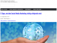 Screenshot des Blogs Online erfolgreich!
