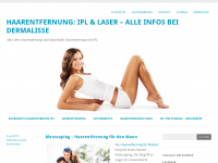 Screenshot des Blogs Haarentfernungsblog