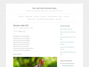 Screenshot des Blogs Laut und leise Literatur lesen