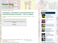 Screenshot des Blogs Ticket Blog