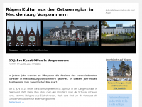 Screenshot des Blogs Rügen Kultur