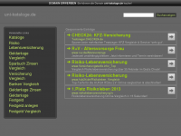 Screenshot des Blogs Uni Kataloge