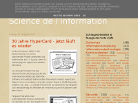 Screenshot des Blogs Informationswissenschaft ⊕ Science de l’Information