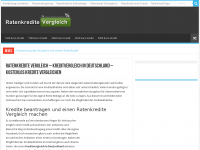 Screenshot des Blogs Ratenkredite Vergleich Online-Blog