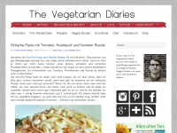 Screenshot des Blogs The Vegetarian Diaries