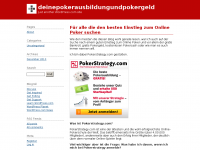 Screenshot des Blogs Pokerstrategie und Pokergeld gratis