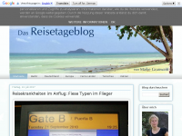 Screenshot des Blogs Reisetage