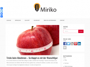 Screenshot des Blogs miriko.de