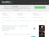 Screenshot des Blogs develnet