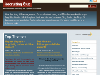 Screenshot des Blogs Recruiting Club