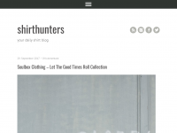 Screenshot des Blogs shirthunters – a t-shirt blog.