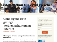 Screenshot des Blogs Listenaufbau für erfolgreiches E-Mail Marketing