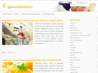 Screenshot des Blogs Gesund Futtern